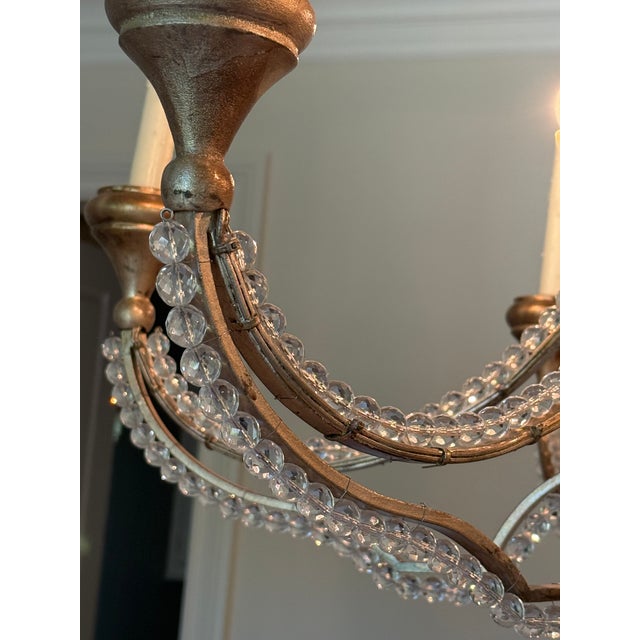 Visual Comfort Niermann Weeks for Visual Comfort Signature Milan Medium Chandelier in Venetian Gold With Crystal For Sale - Image 4 of 6