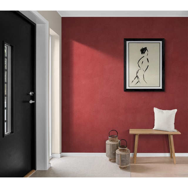 1980s 1989 Untitled Figure Original Acrylic Painting Signed C. Wyman For Sale - Image 5 of 5