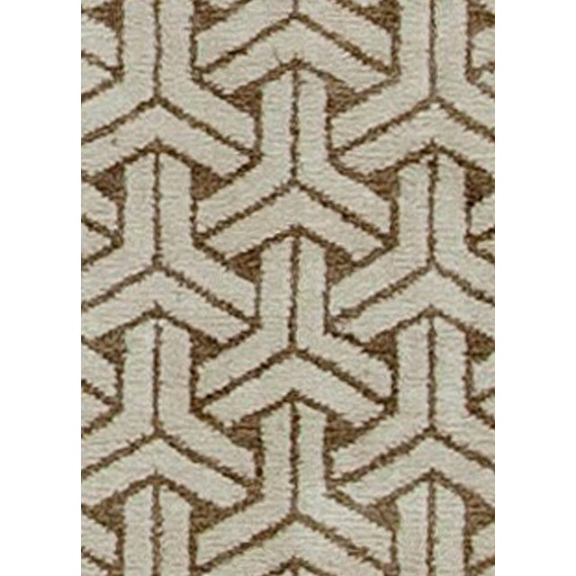Modern “Chromosomes” Geometric Wool Runner by Doris Leslie Blau Size: 3'0" × 20'2" (91 × 614 cm). Striking a perfect...