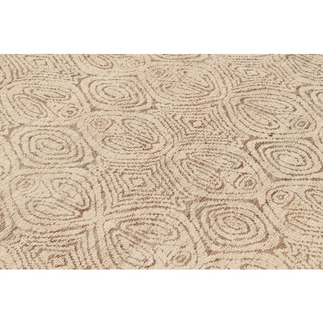 Rug & Kilim’s Moroccan Style Rug in Beige-Brown with Geometric Patterns - 6x9 For Sale In New York - Image 6 of 7