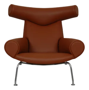 Ox Chair in Walnut Nevada Anilin Leather from Hans Wegner, 1980s