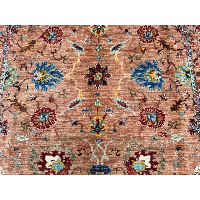 Camel Sultanabad Hand-Knotted Wool Rug - 9'3" X 6'9" For Sale - Image 12 of 17