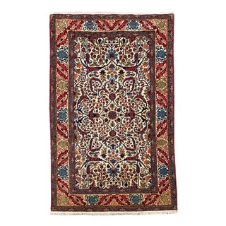 Antique Qum Rug, 1890s For Sale