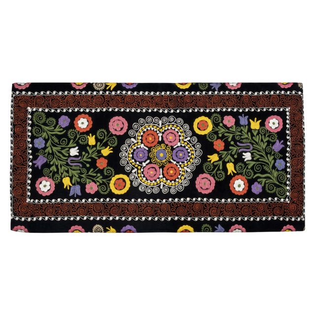 Suzani Covered Bench Handmade Ottoman From Anatolian For Sale - Image 4 of 8