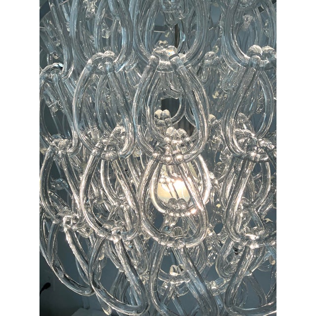 Transparent Vintage Murano Glass Chandelier For Sale - Image 8 of 9