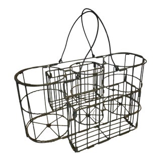 Early 20th Century French Bottle Carrier For Sale