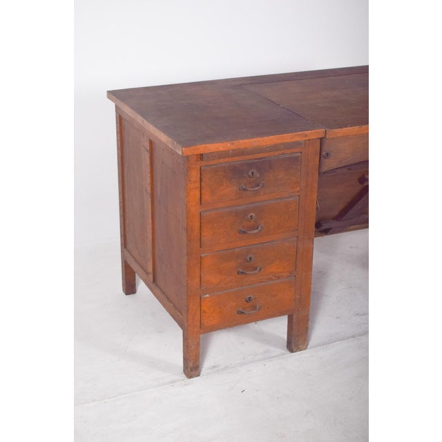 Mid-Century Modern Mid-Century Portuguese Desk with Tilting Top, 1950s For Sale - Image 3 of 15