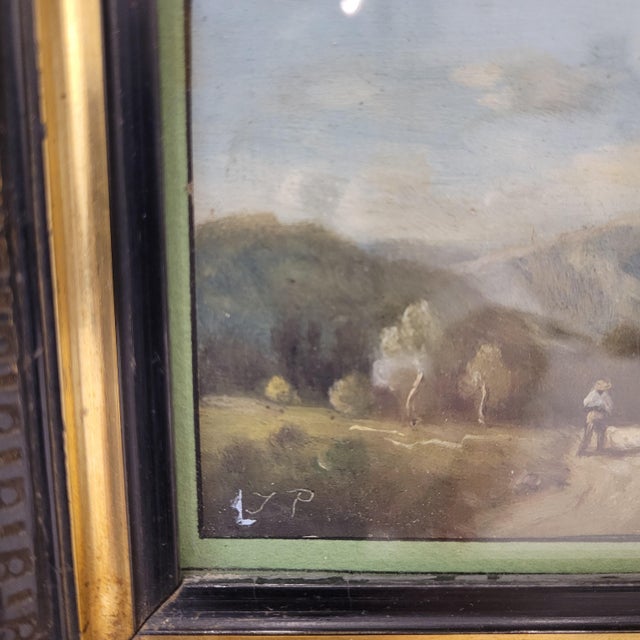 Landscape with Peasant, Late 19th Century, Oil on Cardboard, Framed For Sale - Image 11 of 18