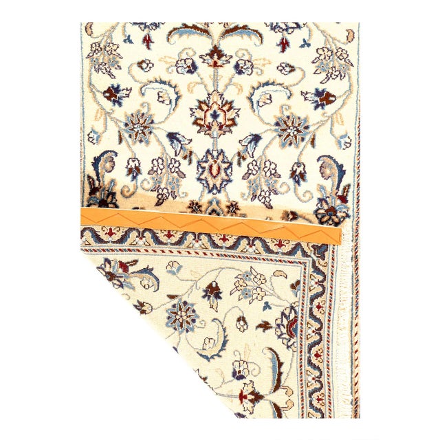 Hand knotted Nain rug ,Original Fine Persian Rug. Handmade Hand-knotted Silk & wool on a Silk .Classical combination of...