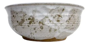 1980 Leon Art Bowl Handmade Glazed Studio Pottery Post Modern Stoneware