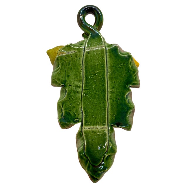 French Majolica Trompe l'Oeil Wall Plaque With Lemons, Perret-Gentil, Menton For Sale - Image 6 of 7