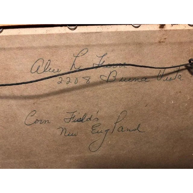 1930s Signed Alice LeFevre Oil on Board of Pastoral New England For Sale - Image 12 of 13