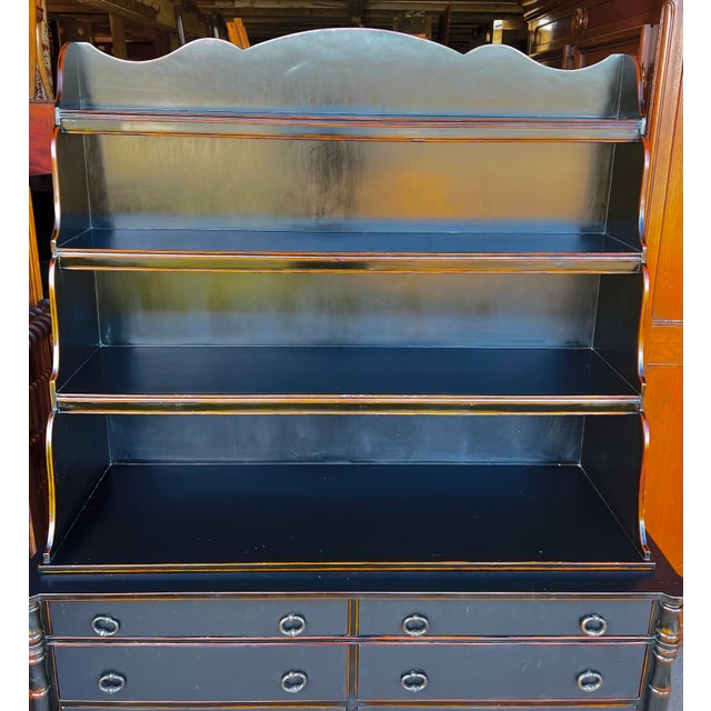 2000 - 2009 Theodore Alexander Ateliers De La Madeleine Waterfall Bookcase Hutch For Sale - Image 5 of 11