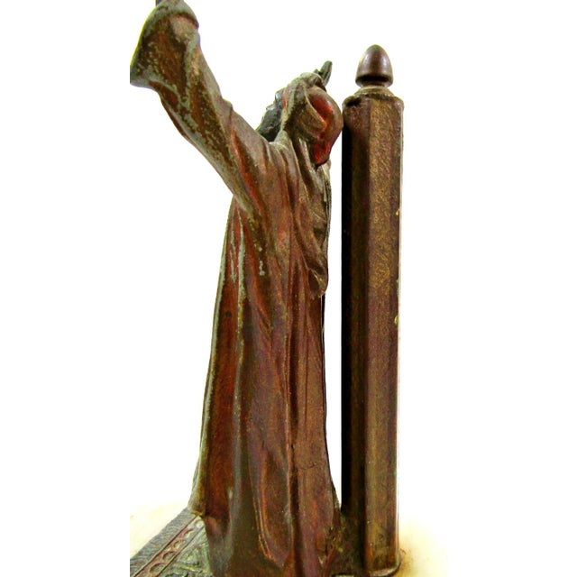 Antique Cold-Painted Bronze Praying Man Figurine Attributed to Franz Bergman For Sale - Image 15 of 17
