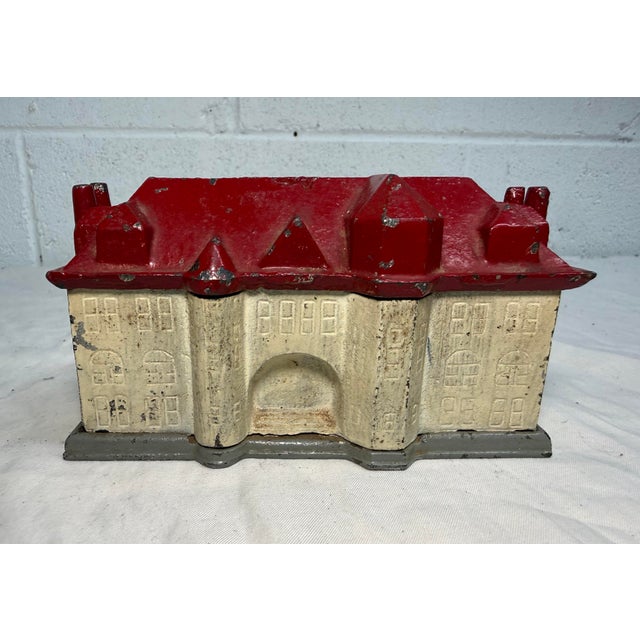 Rare Antique 1930's Westwood Bronze Memorial College Building Still Coin Bank For Sale - Image 12 of 13