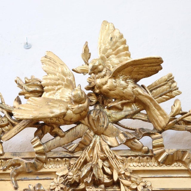 19th Century Gilt Wood Wall Mirror For Sale - Image 13 of 15