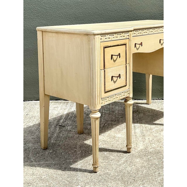 Cream Vintage Greek Key Vanity For Sale - Image 8 of 12