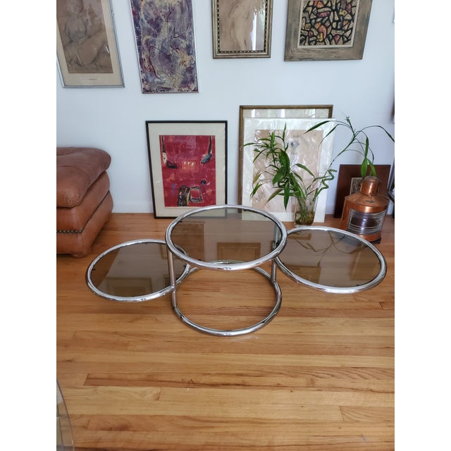 1970s Vintage Milo Baughman Style Multi Form Cocktail Table For Sale - Image 4 of 8