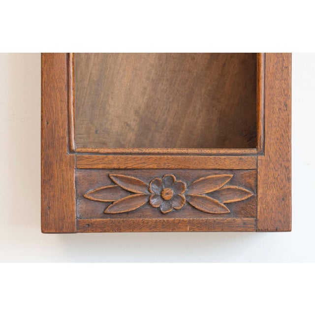 19th Century French 19th Century Carved Walnut Farinerio Decorative Box with Floral Decor For Sale - Image 5 of 9