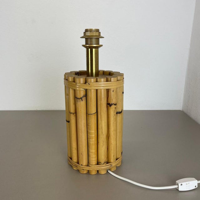 Hollywood Regency Bamboo Tiki Table Light, Italy, 1970s For Sale - Image 18 of 18
