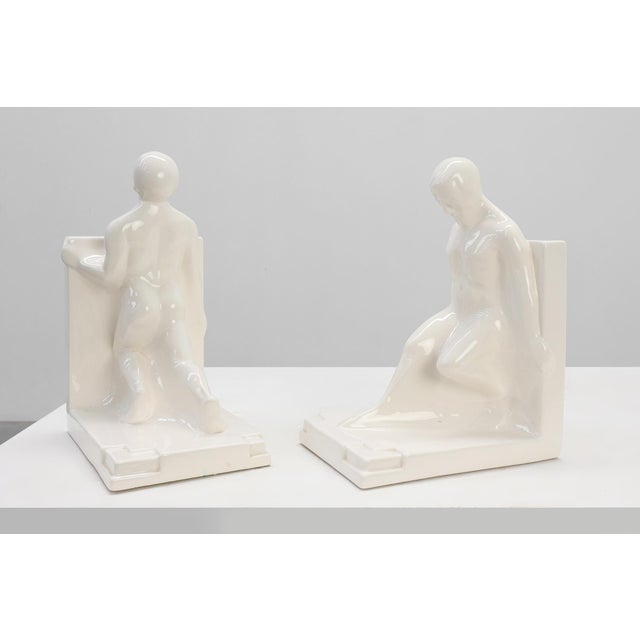 Ceramic Bookends by Godofridus Boonekamp for Plateelbakkerij Schoonhoven, 1920, Set of 2 For Sale - Image 9 of 15
