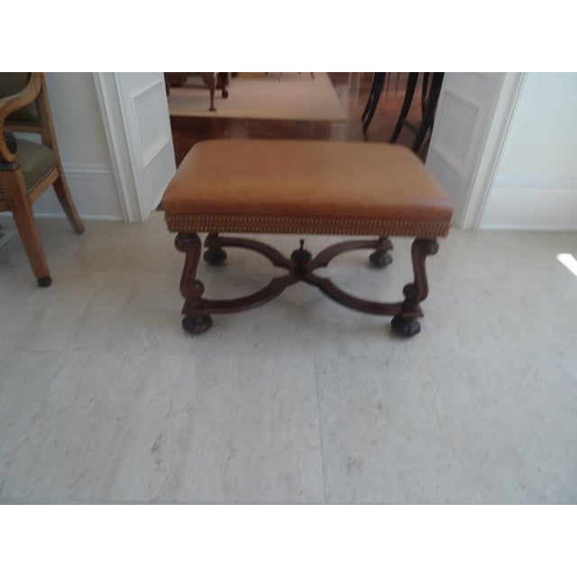 Brown Italian Baroque Bench For Sale - Image 8 of 11
