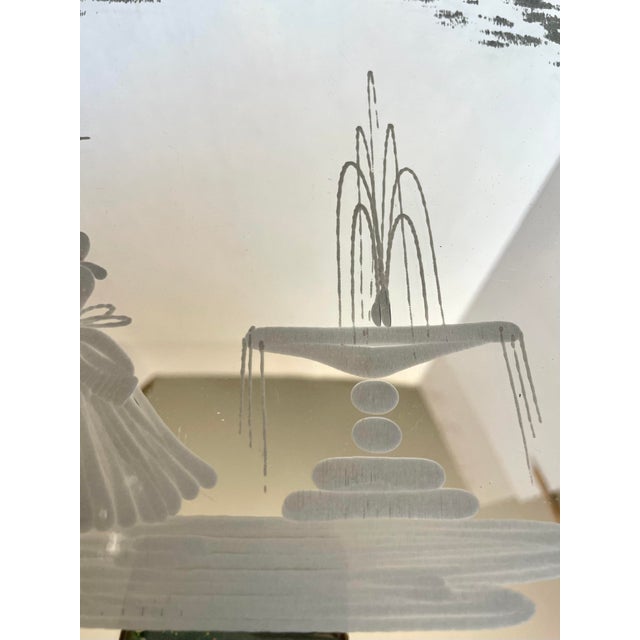 Vintage Murano Italy Venetian Glass Rope Romantic Mirror Serving Vanity Tray For Sale In Los Angeles - Image 6 of 12