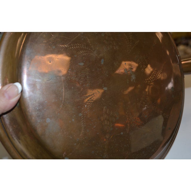 Antique Copper & Wood Long Handled Bed Warmer Pan - Signed T. Hale & Co - England For Sale - Image 15 of 18