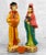 Vintage Chinese Immortal Figural Man & Women Pottery Sculptures, A Pair, c.1987 - Pairs Nicely with Many Eclectic Interior...