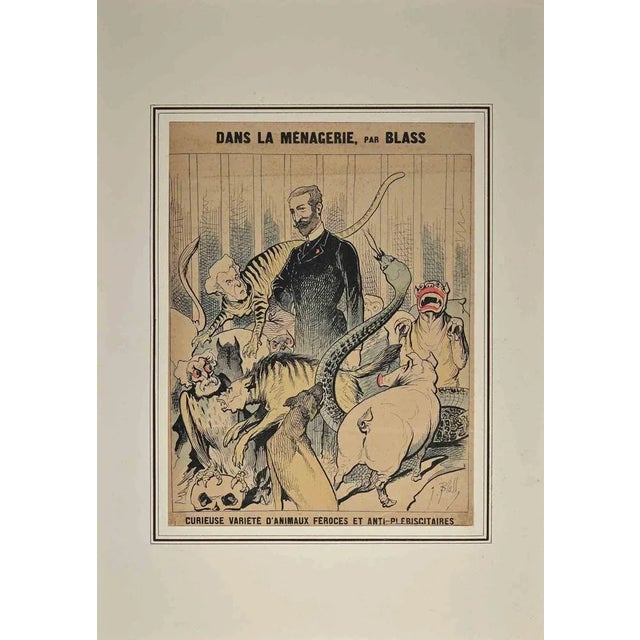 - Dans La Menagerie - is an original Modern Artwork realized in 1888. Original Lithograph on paper. Passepartout is...