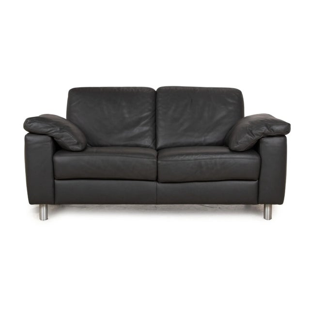 Leather Two Seater Black Sofa from Koinor For Sale - Image 11 of 11