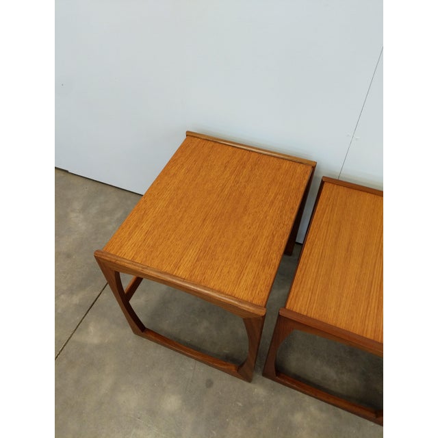 Set of Vintage Mid Century Modern Teak Nesting Tables Attributed to G Plan For Sale - Image 10 of 10