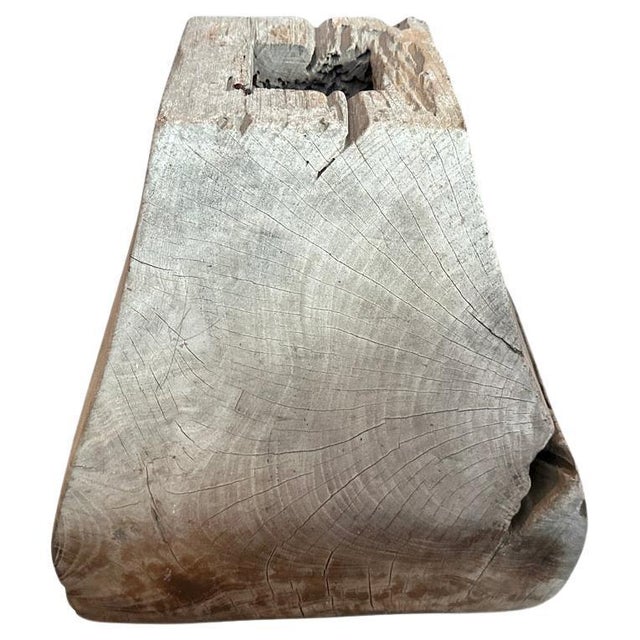 Beautiful hand carved antique column base. The shape is unique. Great as a sculptural candle holder or low side table. We...