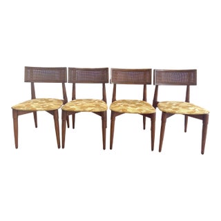 Mid Century Modern Teak Dining Chairs Set of Four For Sale