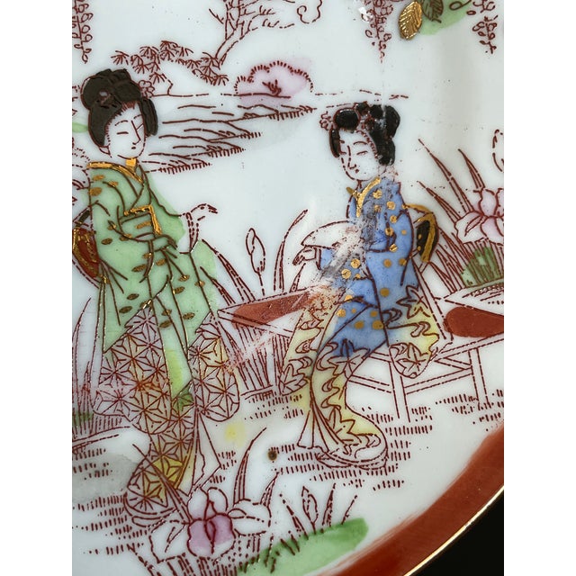 Antique Kutani Eggshell Porcelain Teapot & Teacup Trio Set With Lithophane For Sale - Image 17 of 17