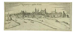 Franz Hogenberg - View of Straubing - Etching - Late 16th Century