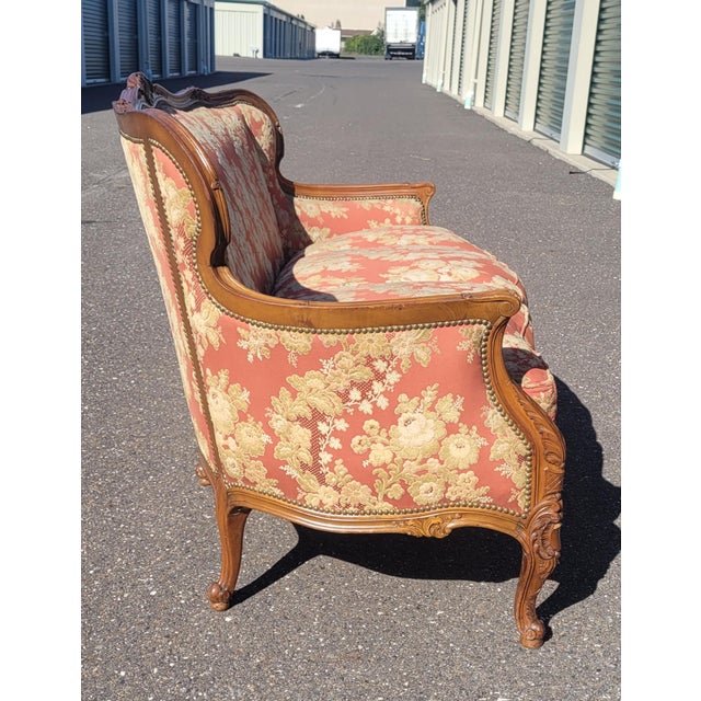1930s Lovely Fine Antique French Small Sofa Settee For Sale - Image 5 of 9