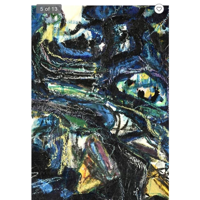 Werner Liebmann, Large German Neo Figuarist Abstract Expressionist Oil Painting Werner Liebmann, c.1980s-1990's For Sale - Image 14 of 14