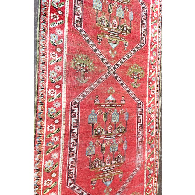 Antique Turkish Village Runner, 3'6" × 10'10" For Sale - Image 4 of 7