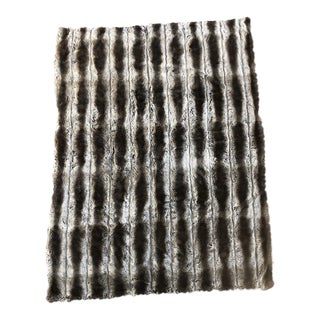 Duffield and Crest Home Faux Fur Throw Animal Print Made in Us Barneys New York For Sale