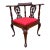 Mid 20th Century Vintage Queen Anne Style Mahogany Carved Corner Chair. For Sale