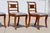 Set of 4 Vintage Federal Style Walnut Dining Chairs With Equestrian Hunt Scene Upholstery For Sale - Image 9 of 18