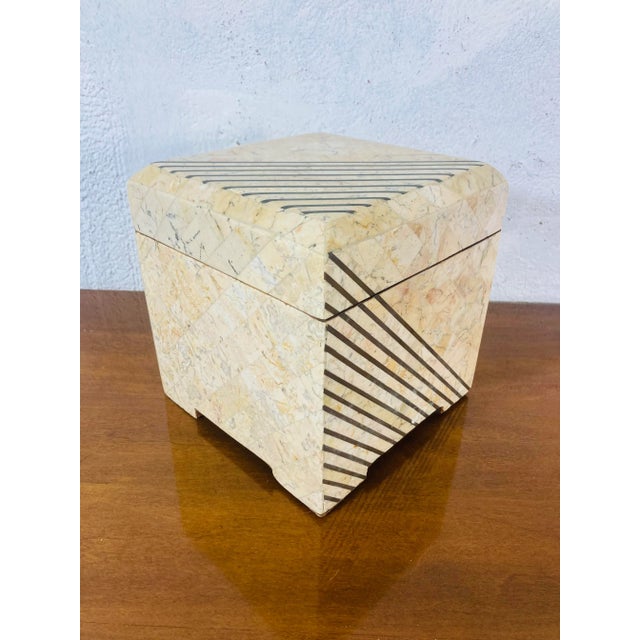 Vintage Maitland Smith Tessellated Stone Box For Sale - Image 9 of 9