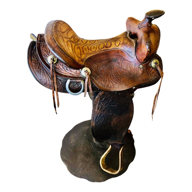 1970s Vintage Western Horse Saddle Bar Stool Chairish