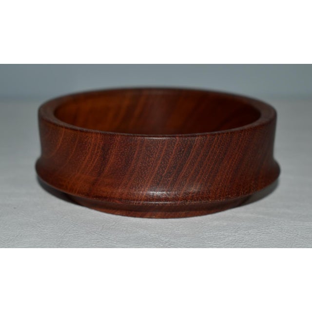 1980s Vintage Star Inlay Round Wood Box For Sale - Image 5 of 13