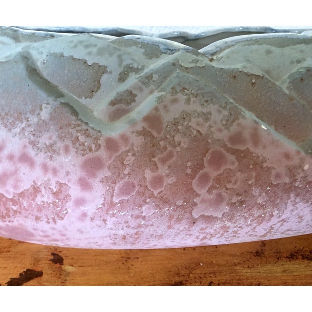 Large Tony Evans Signed and Numbered Studio Pottery Raku Centerpiece Bowl For Sale - Image 10 of 11