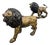Pair of Monumental Bronze Lions For Sale