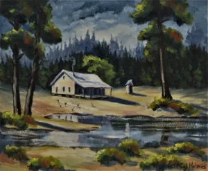 Clifford Holmes, Landscape with House, California