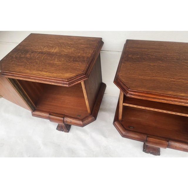 Lion Paw Bedside Tables, 1950s, Set of 2 For Sale - Image 18 of 18