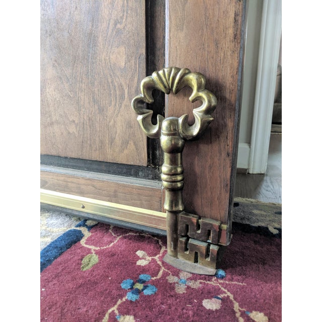 Brass Vintage Large Brass Skeleton Key Doorstop For Sale - Image 8 of 9